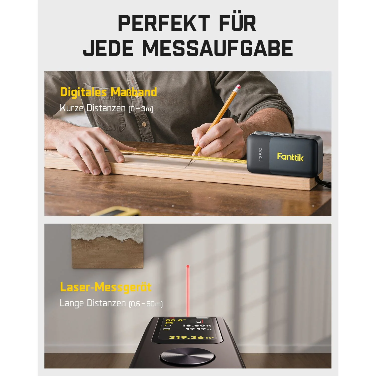 Fanttik A10 Pro Digitales Laser Entfernungsmesser - Image 8