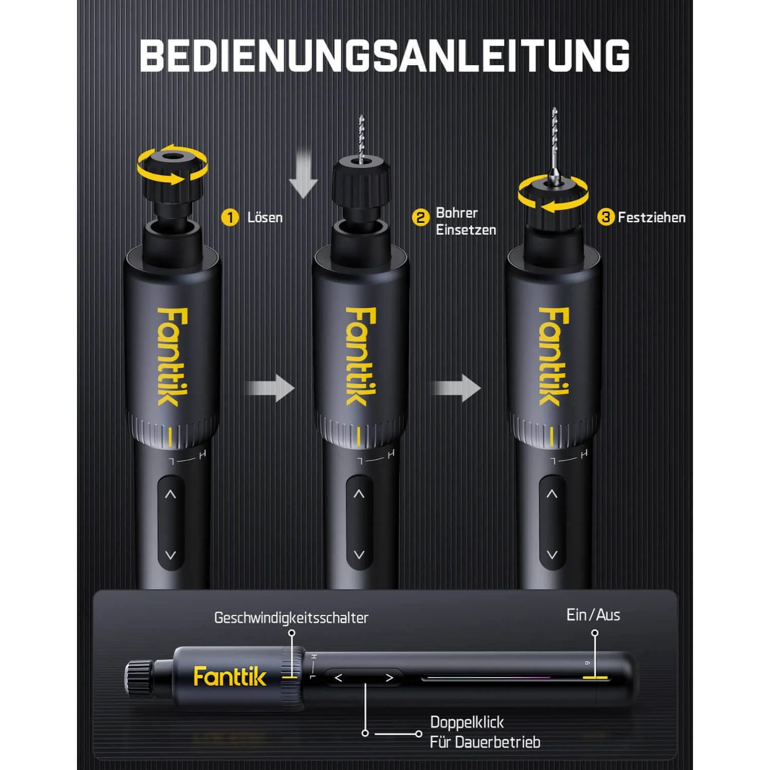 Fanttik K2 Nano 3.7V Mini Bohrschrauber - Image 3